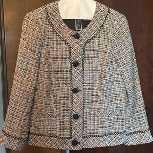Nicole Miller Women's Tweed Blazer - multicolor